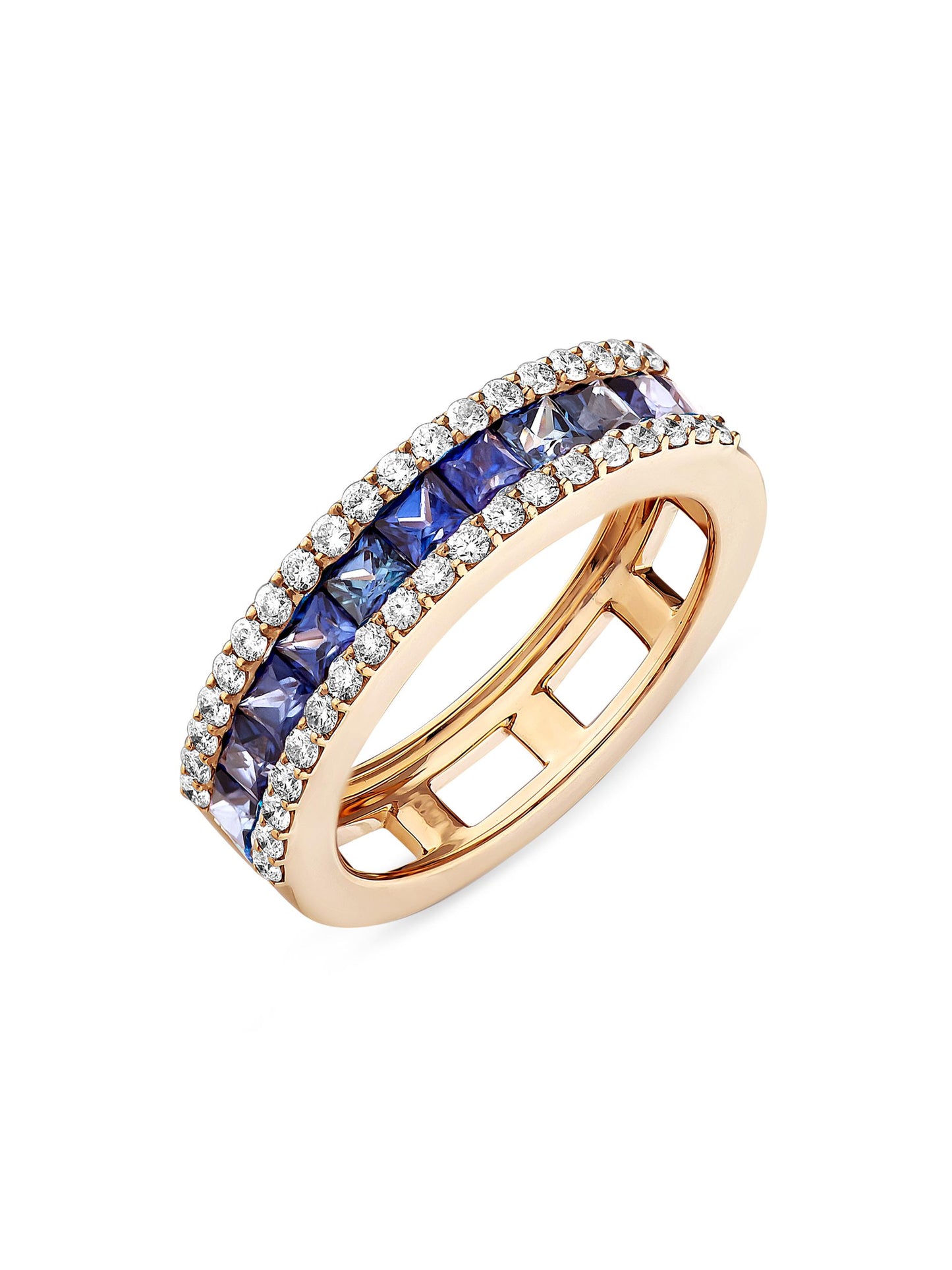 Yellow Gold Sapphire Eternity Band
