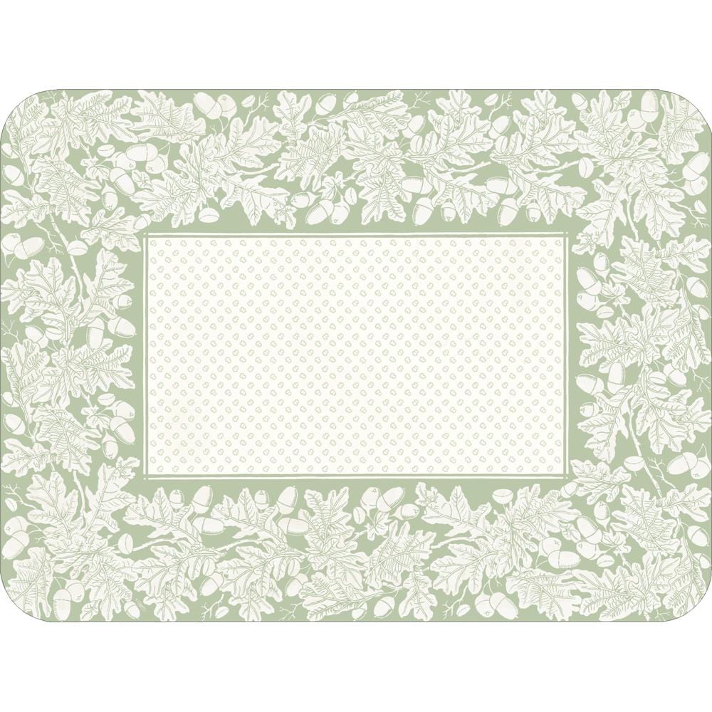 Oak Leaves and Acorns Sage Green