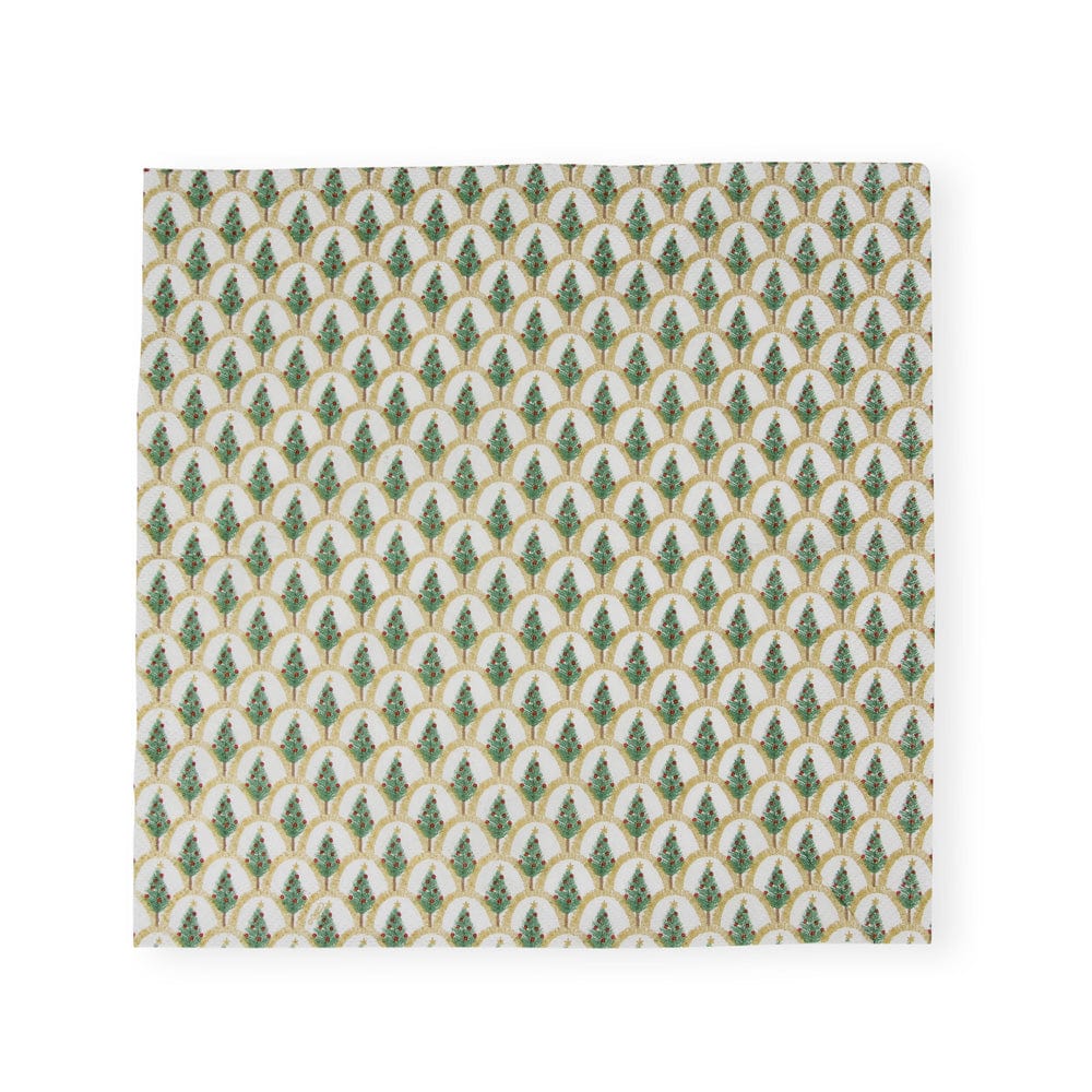 Deco Christmas Gold Cocktail Napkins