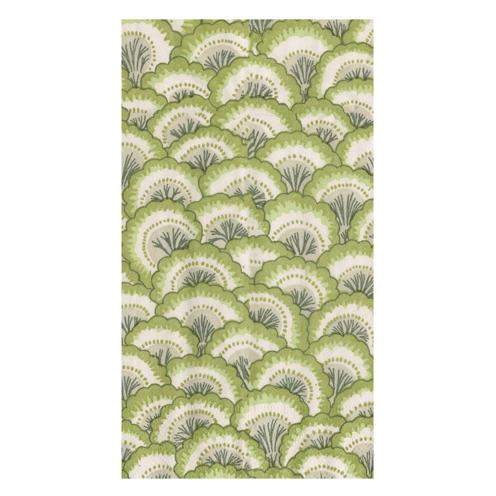 Pontchartrain Scallop Green Guest Towel