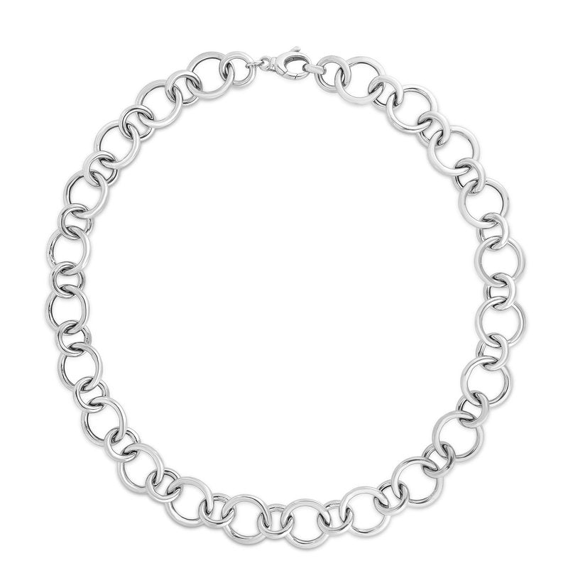 Silver Rhd. 18in Necklace