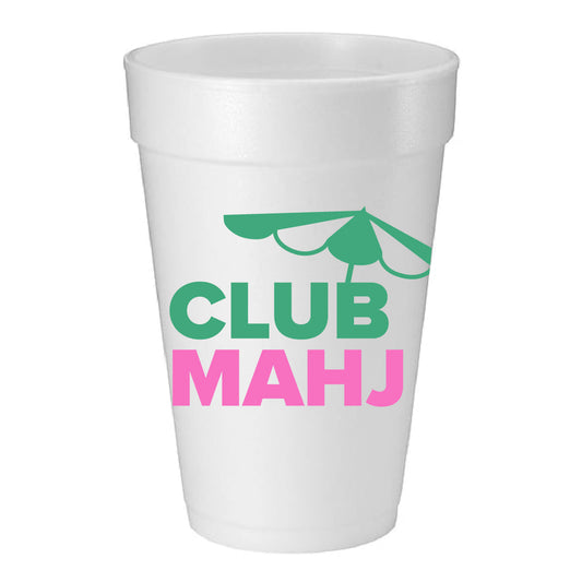 "Club Mahj” Foam Cups