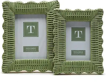 Green Wicker Weave Photo Frame 4" x 6"