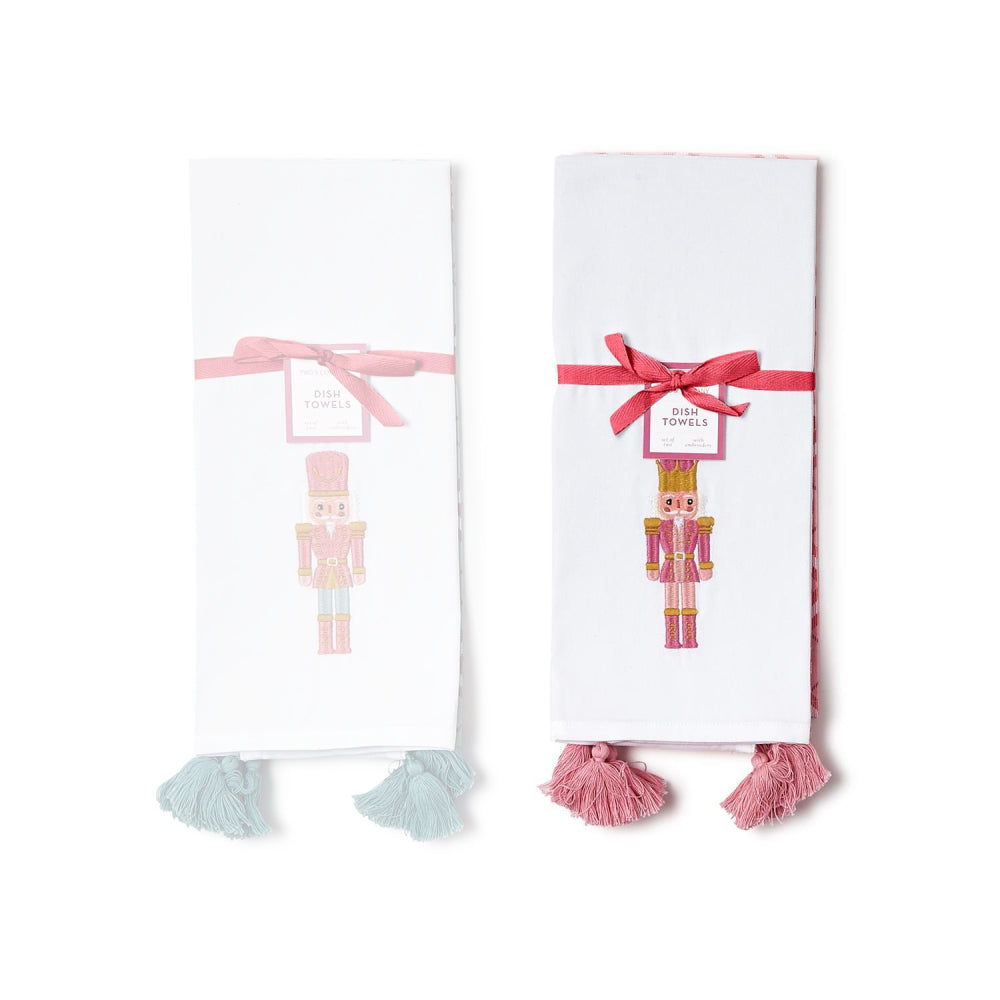 Nutcracker Set of 2 Dish Towels with Tassels