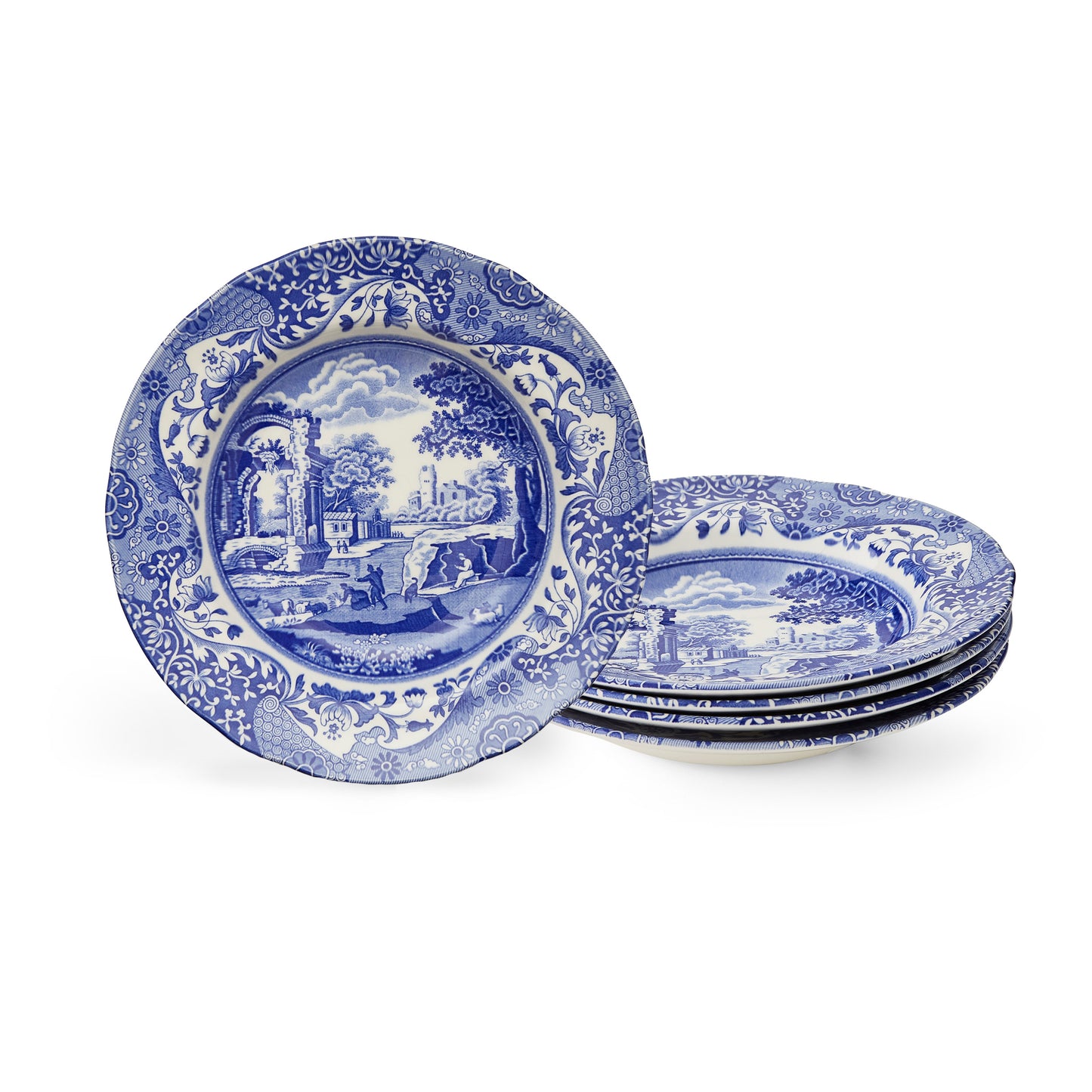 Blue Italian Soup Plate