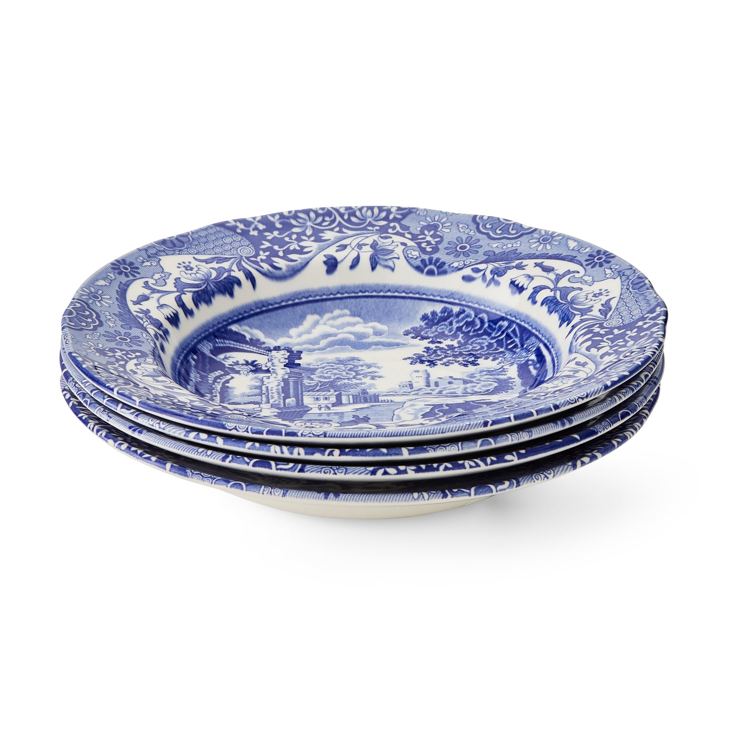 Blue Italian Soup Plate