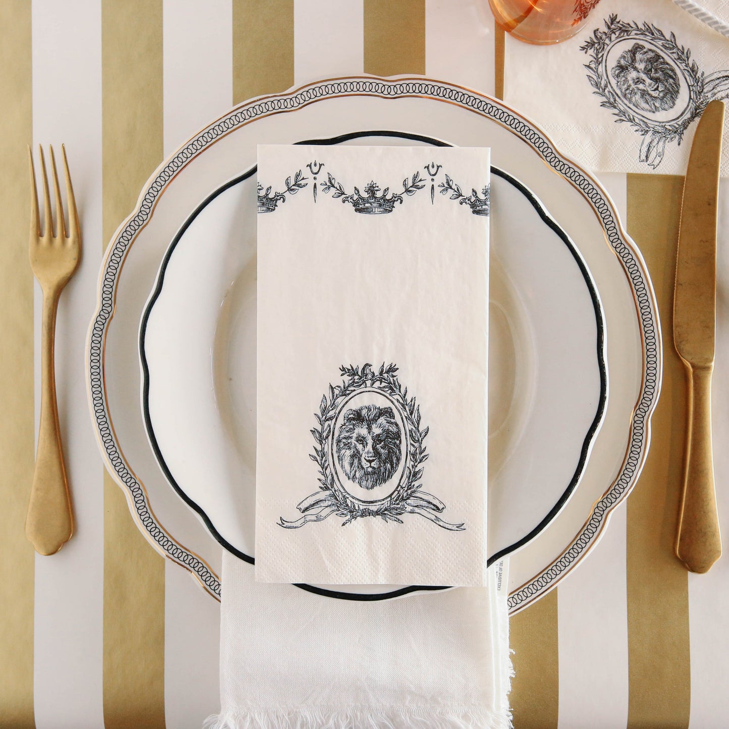 Majestic Crest Cocktail Napkin