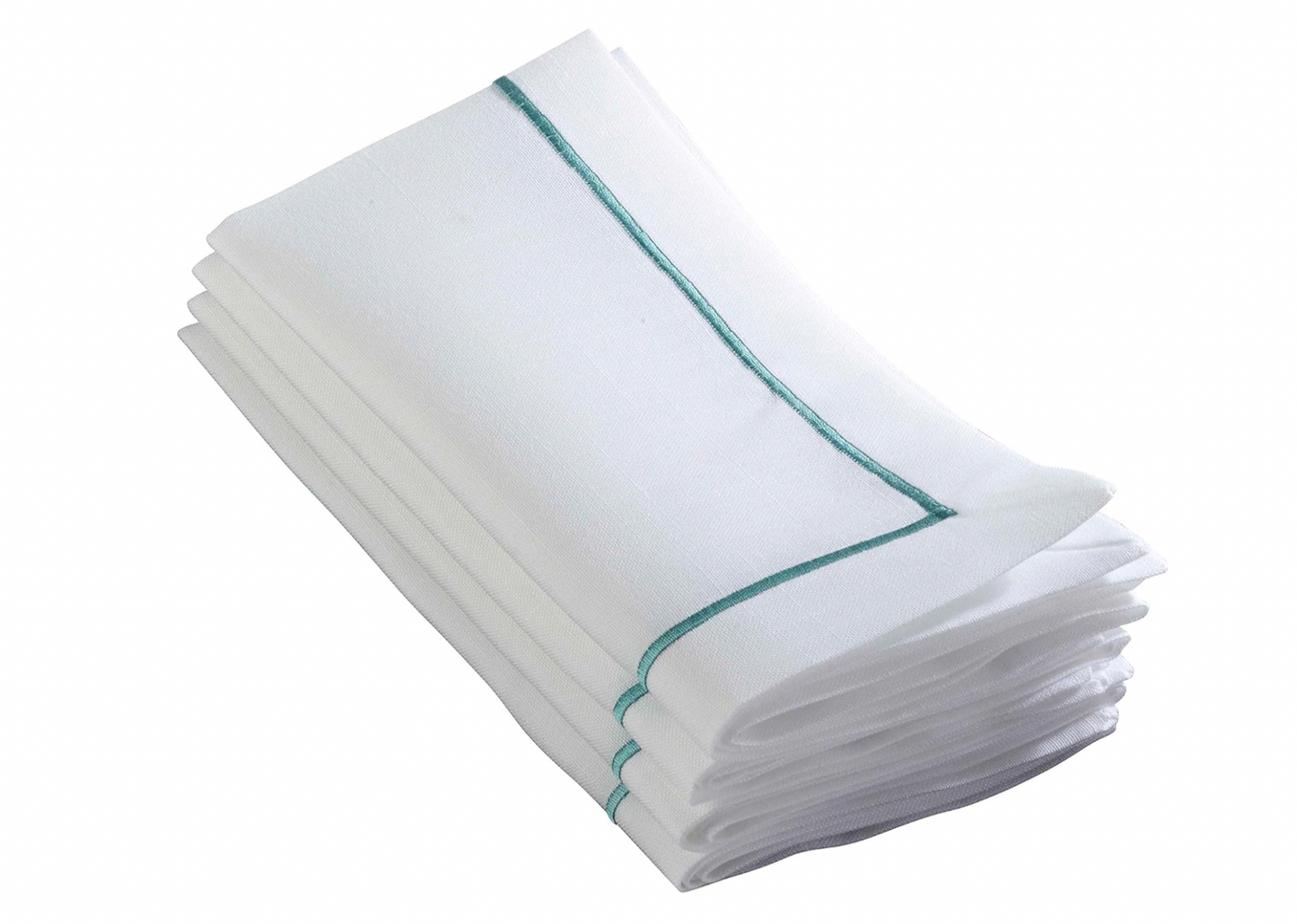 Sea Green Embroidered Line Design Napkin (Set of 4)