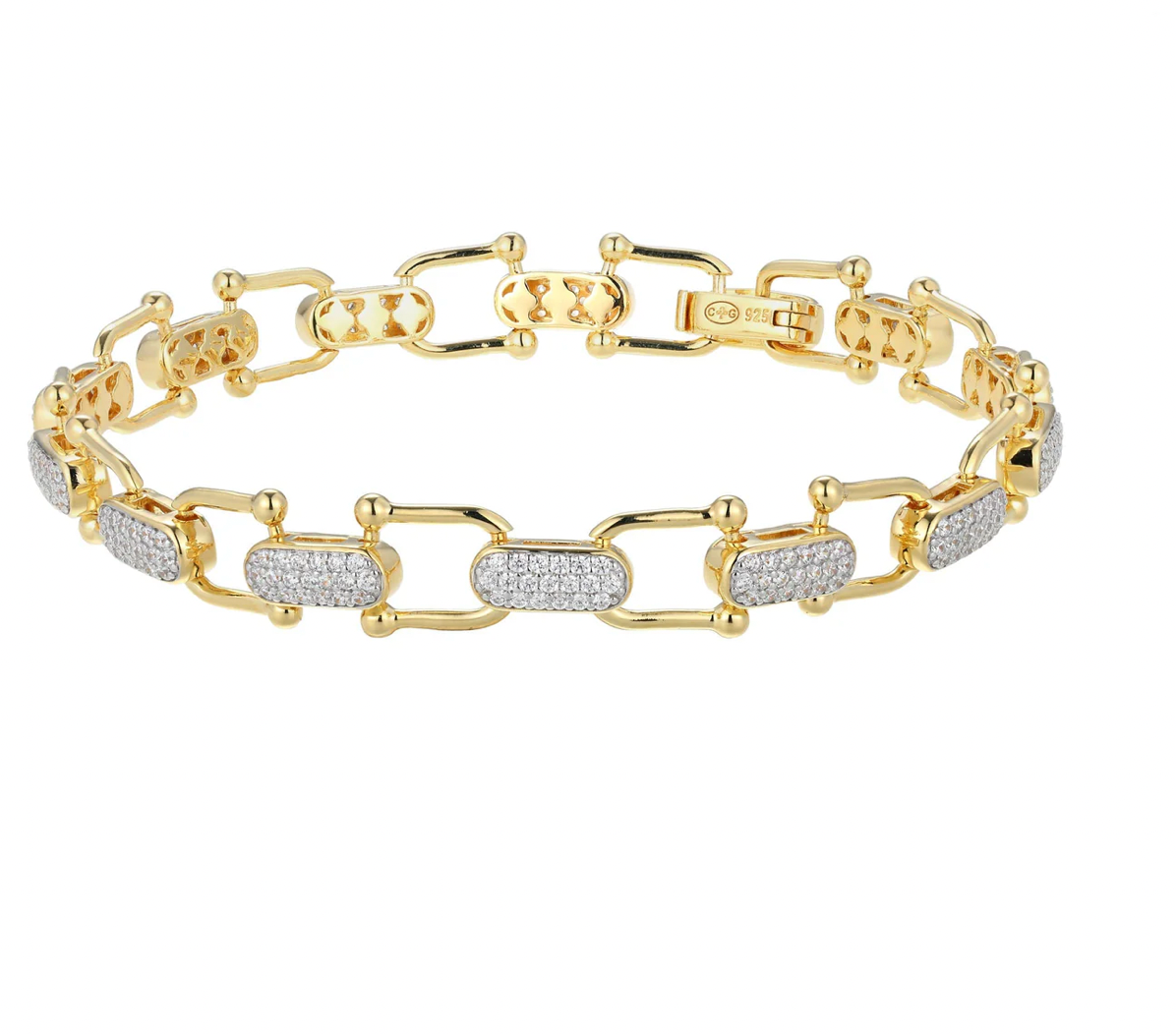 Aurora Gold CZ Link Bracelet