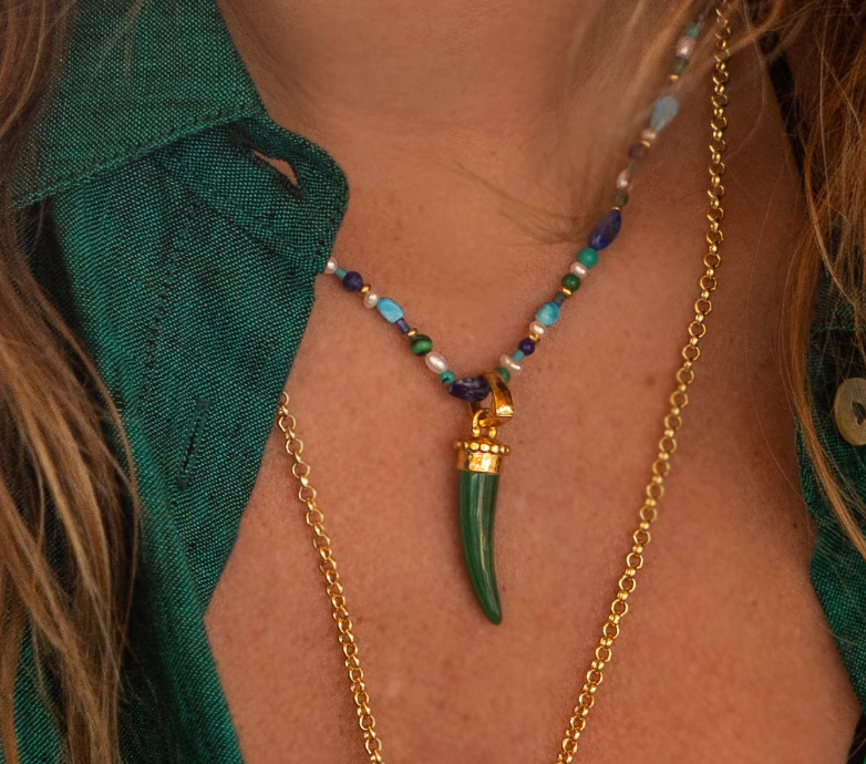 Milos Beaded Necklace, Cool