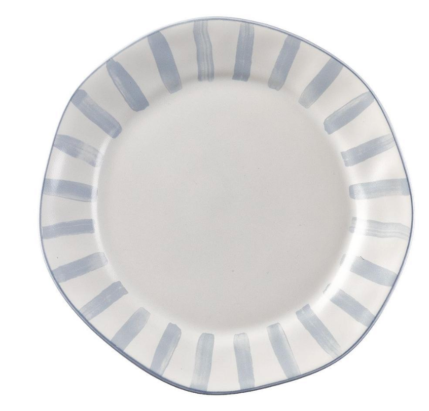 Azores Blue Lagoon Stripe Salad Plate