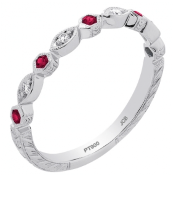 PLAT Dia / Ruby Antique Band