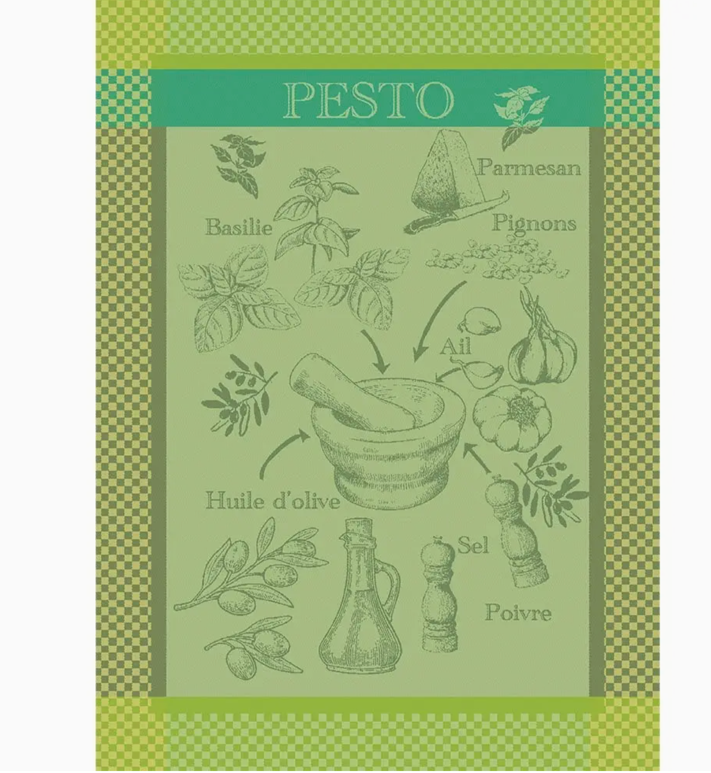 Pesto Verde Kitchen Towel