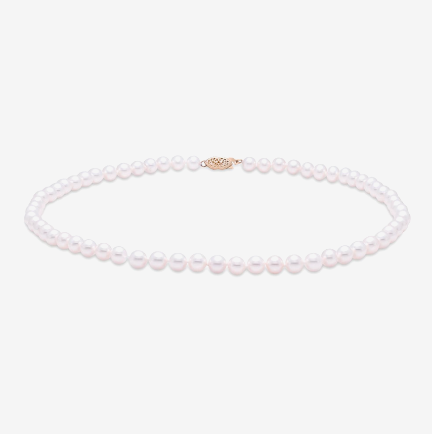 AA Akoya 7mm Pearl Necklace w/ 14kt YG Clasp