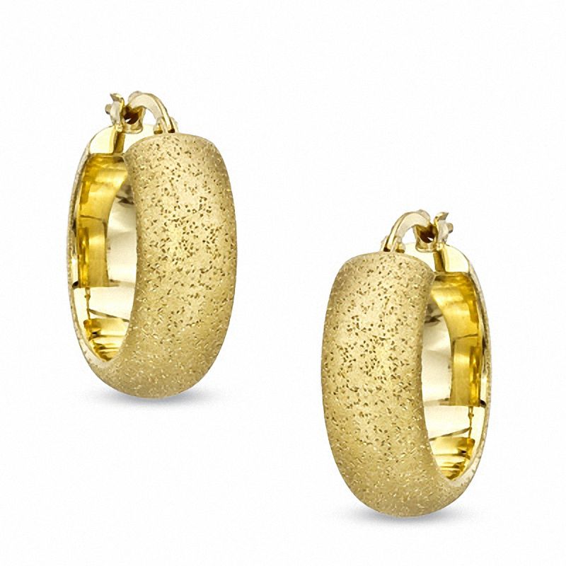 Large Gold Plated Hoop Earrings
