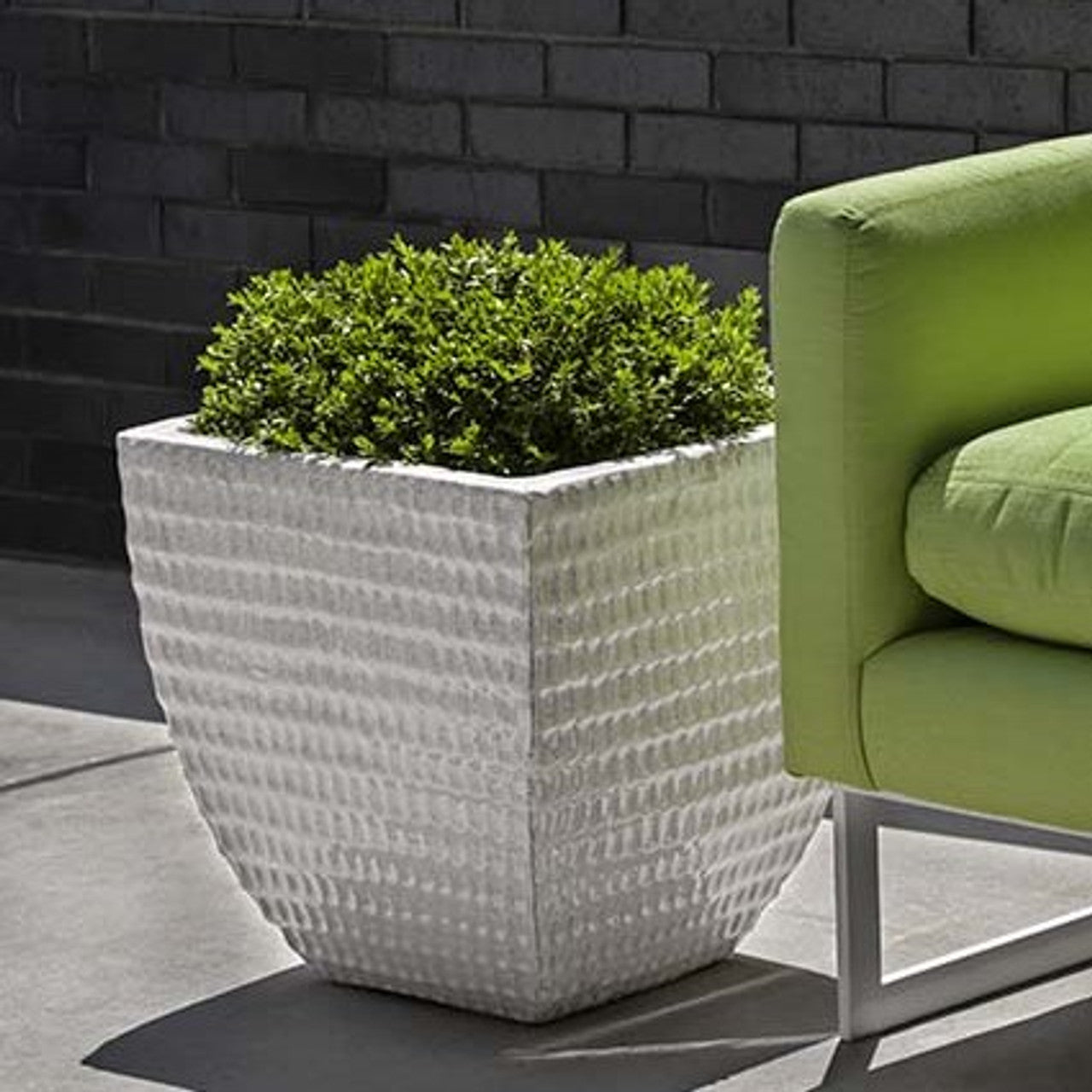 White Square Planters