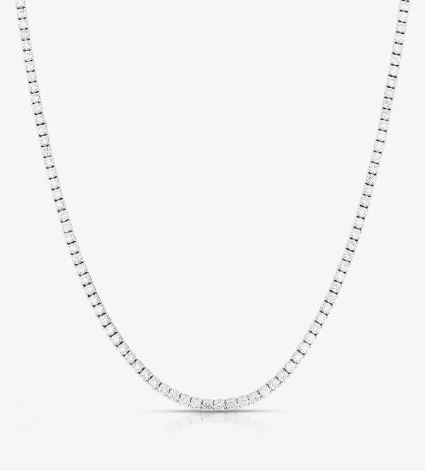 14kt WG - 10ct LGD Tennis Necklace
