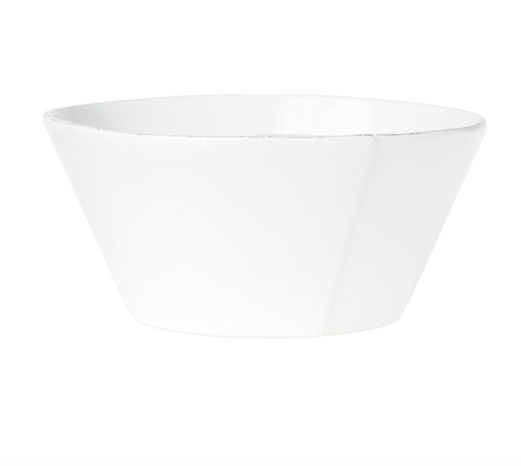 Lastra White Large Stacking Serving Bowl