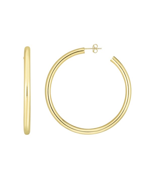 14ky Hoop Earring with Push Back