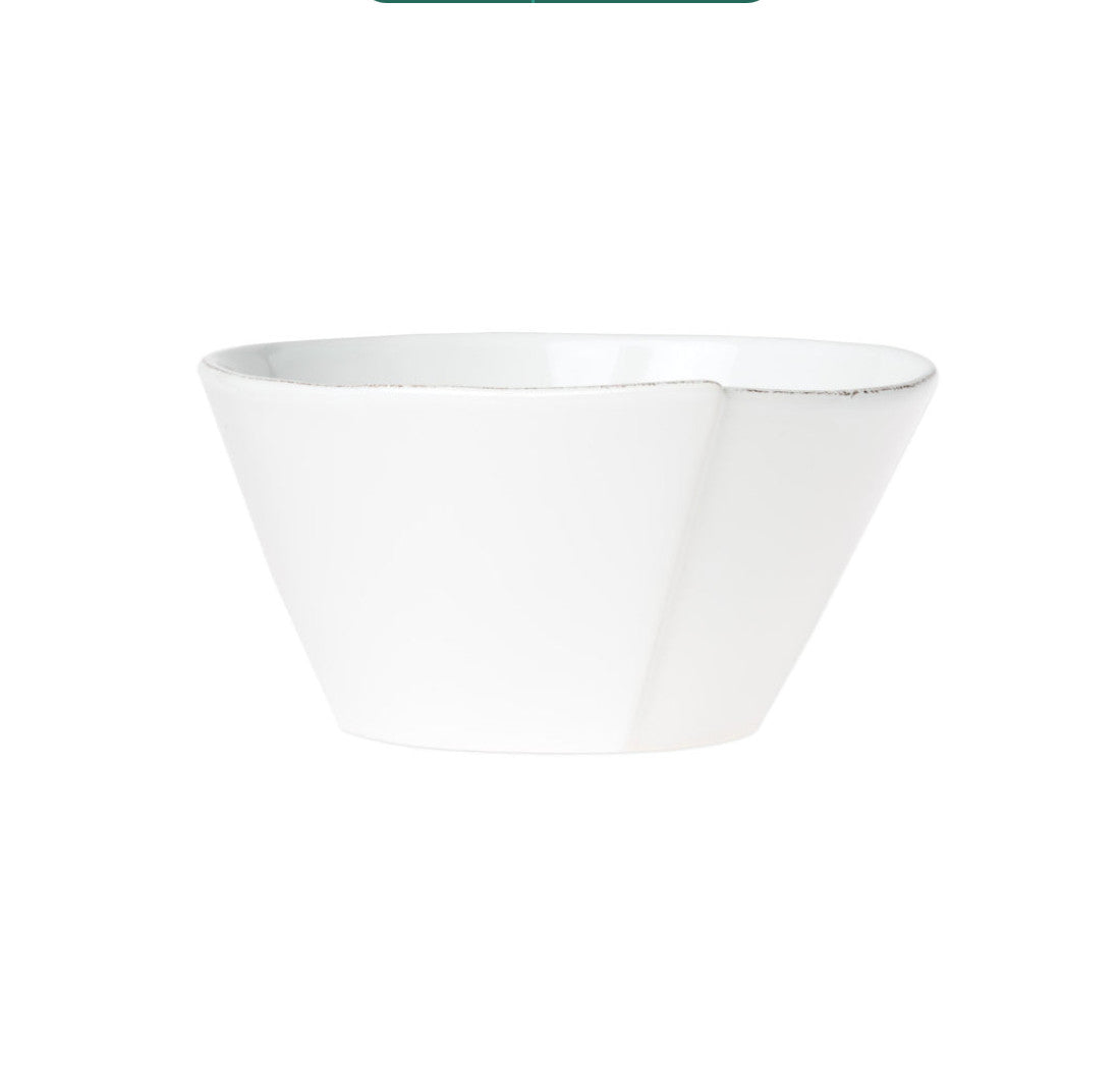 Lastra White Medium Stacking Serving Bowl