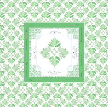 Sage Fresco Instructional Green Tablecloth