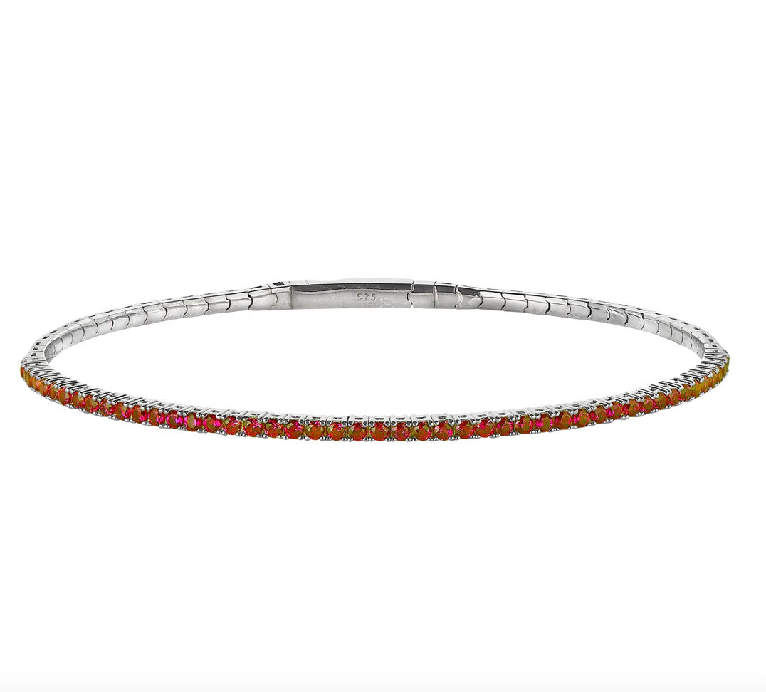 July Birthstone Flex Bracelet-Silver