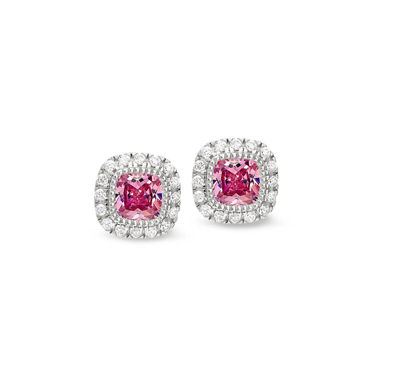 Cushion Cut October Birthstone Stud Earrings