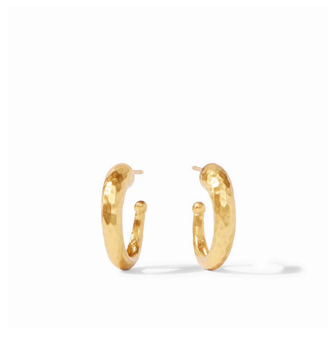 Hammered Hoop Gold Medium