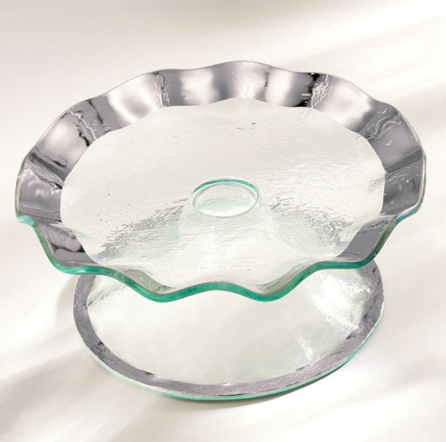 Ruffle Platinum Petit Four Stand