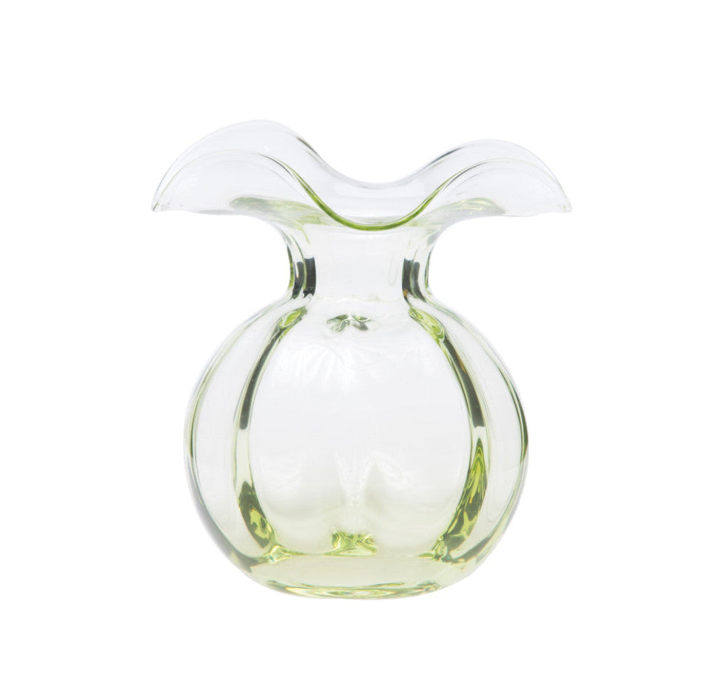 Hibiscus Glass Green Bud Vase