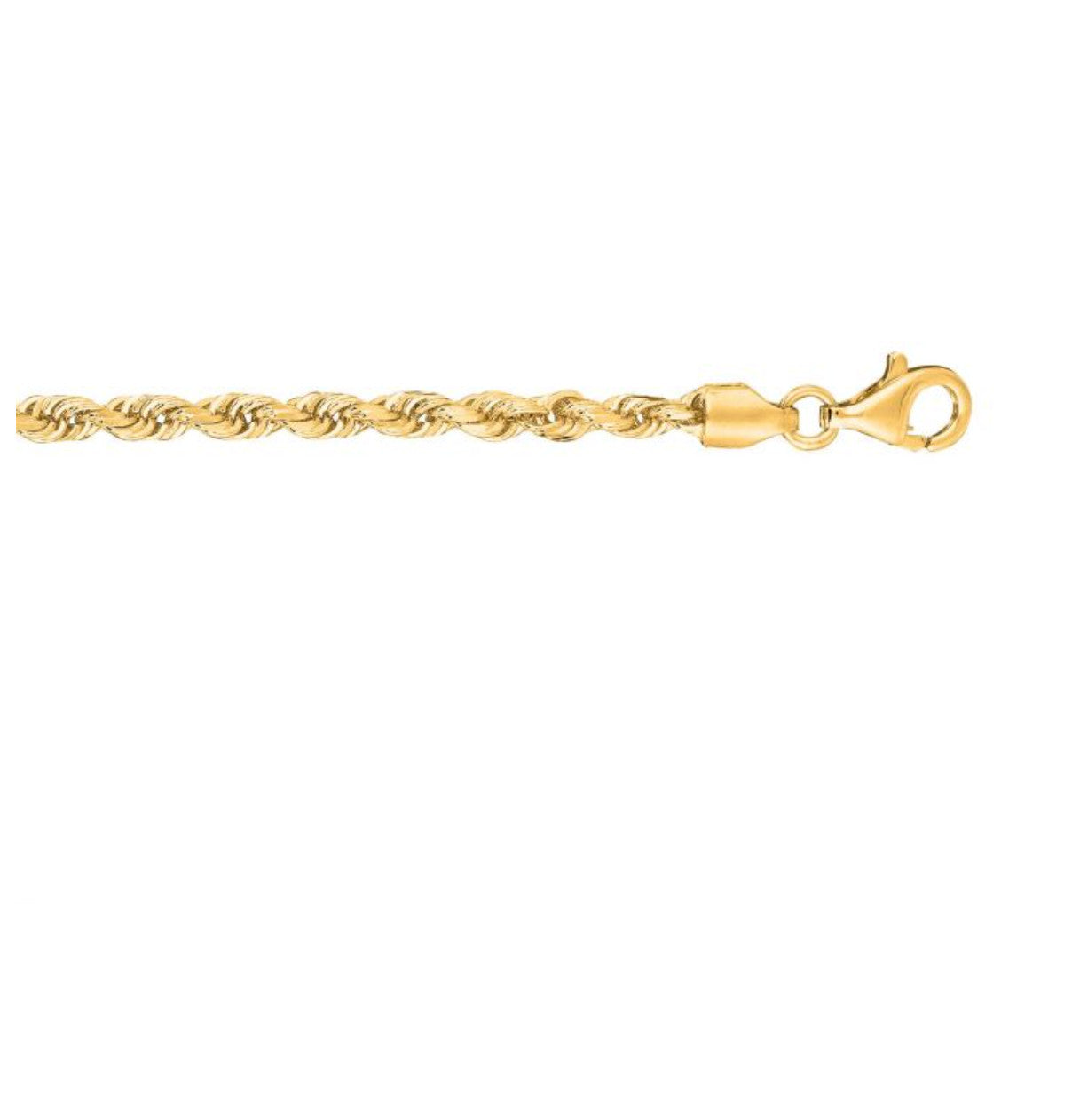 10ky 22in Diamond Cut Royal Rope Chain