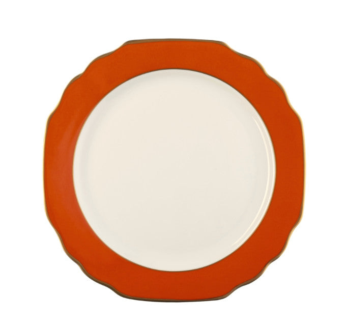 Georgian ColorSheen Orange & Gold Salad Plate