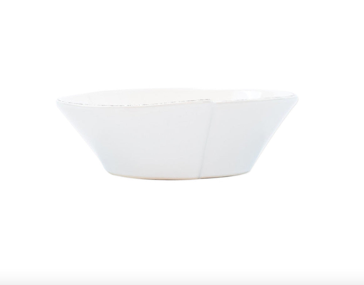 Lastra White Small Oval Bowl