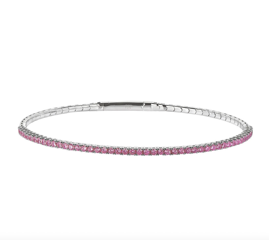 October Birthstone Flex Bracelet-Silver