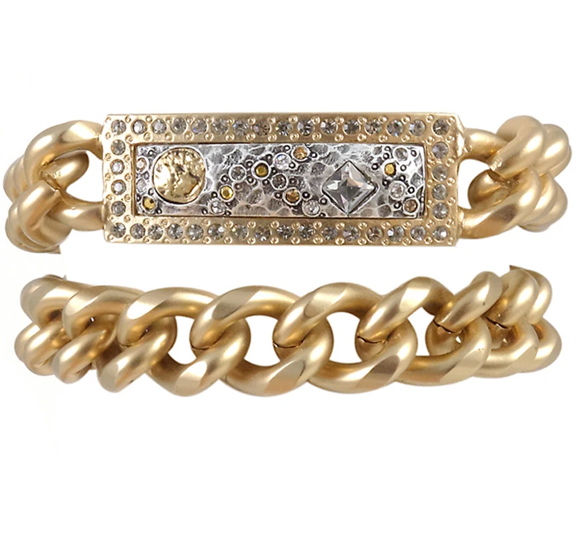 Gold Zeus Double Wrap ID Bracelet