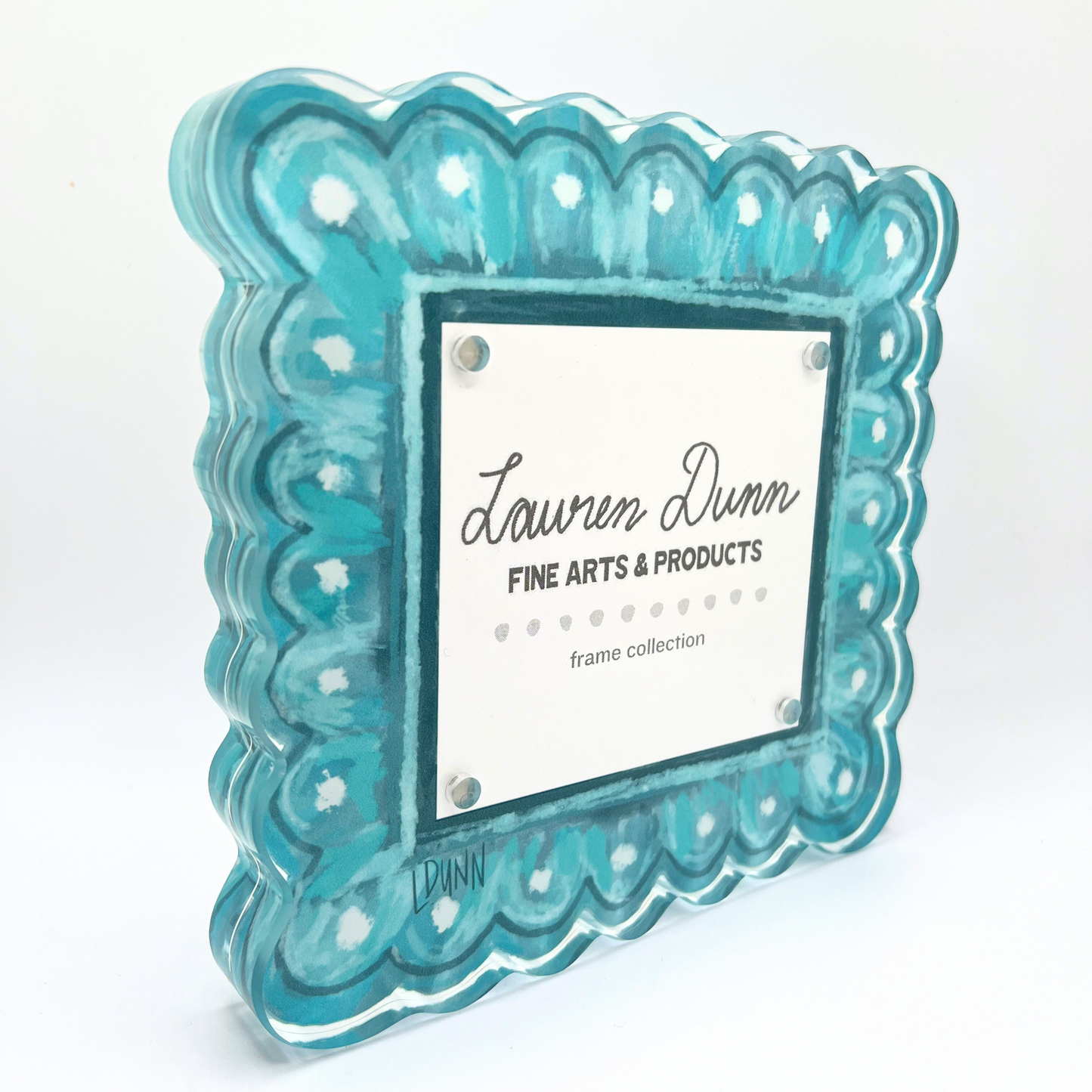 Teal Scallops Acrylic Frame
