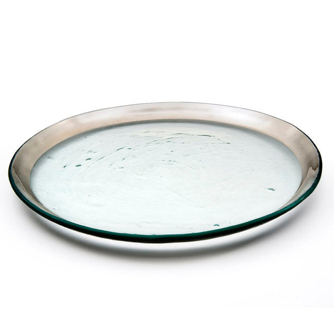 Roman Antique 12" Platinum Buffet Plate