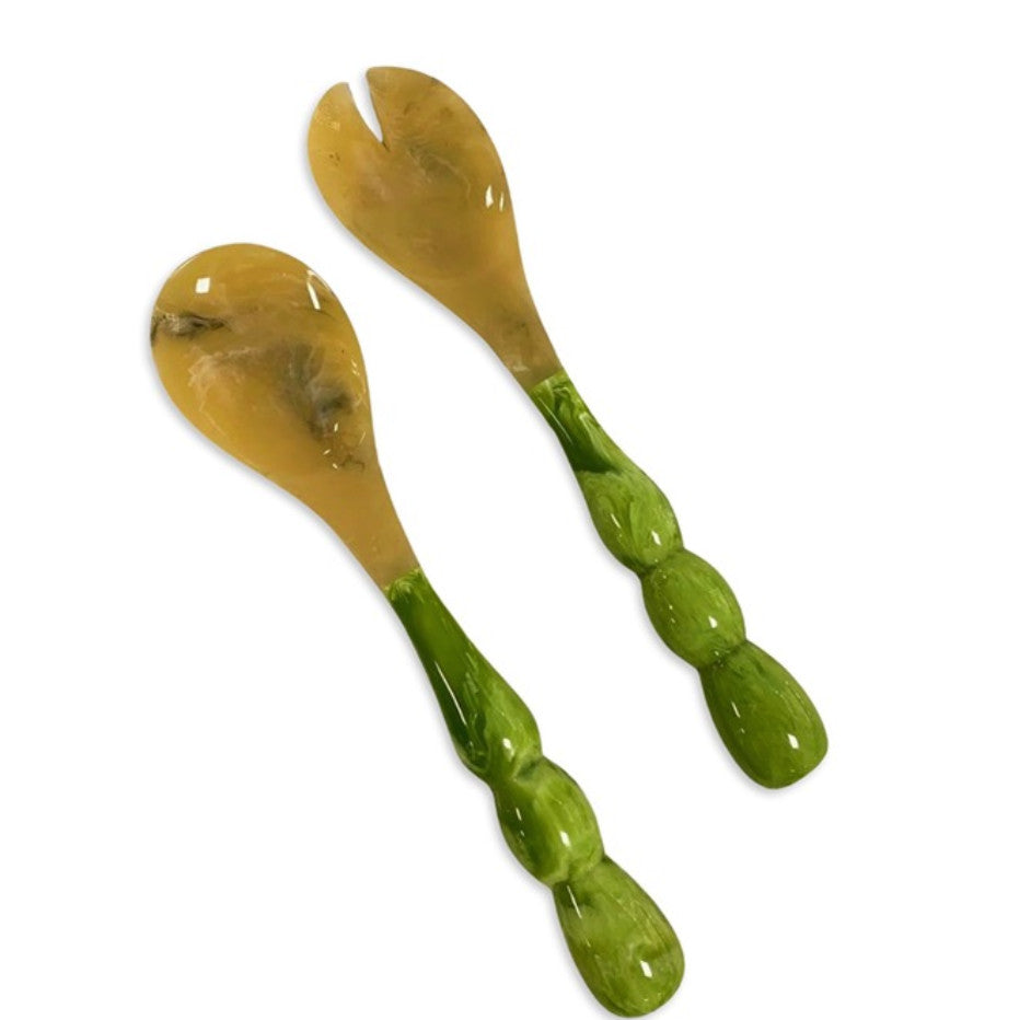 RESIN Rio Bubble Salad Servers (Green)