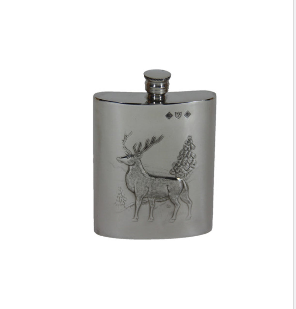 English Pewter Stag Flask