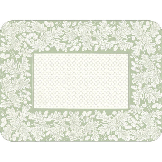 Oak Leaves and Acorns Sage Green