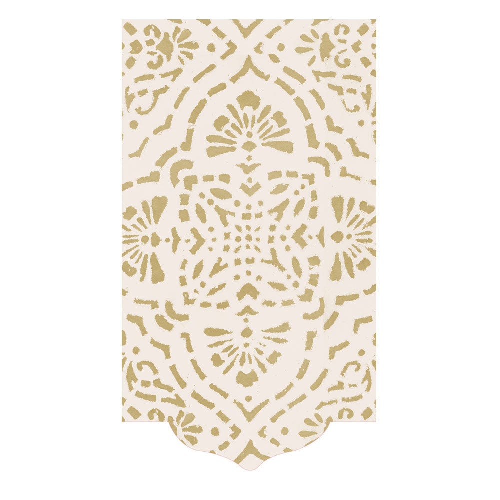 Annika Ivory/gold-Paper Linen Guest Towel Airlaid Die-Cut 12-In