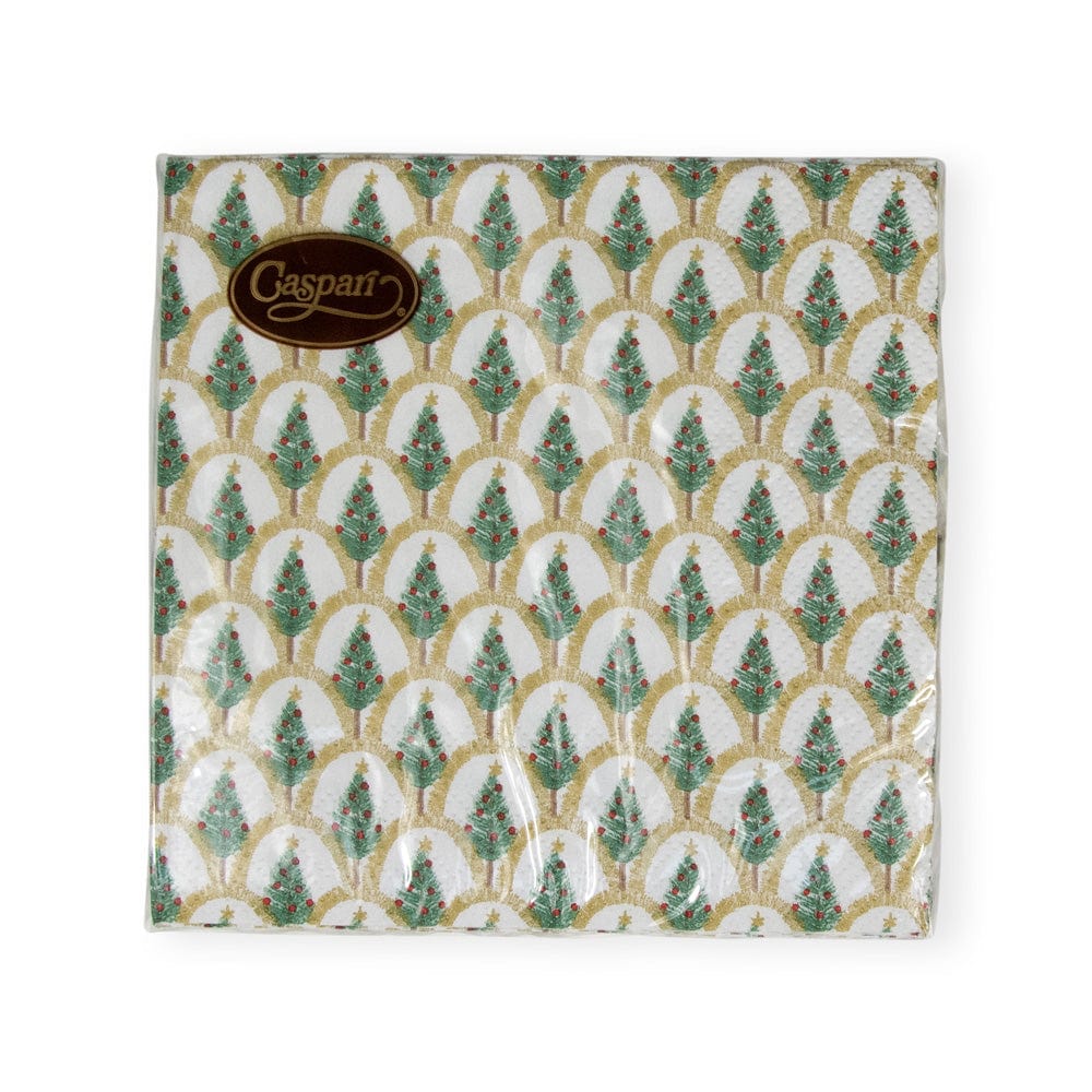 Deco Christmas Gold Cocktail Napkins