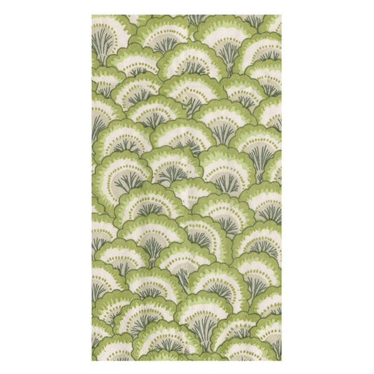 Pontchartrain Scallop Green Guest Towel