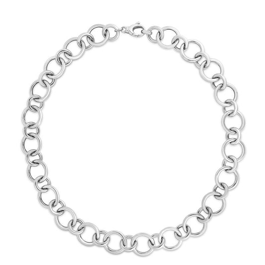 Silver Rhd. 18in Necklace