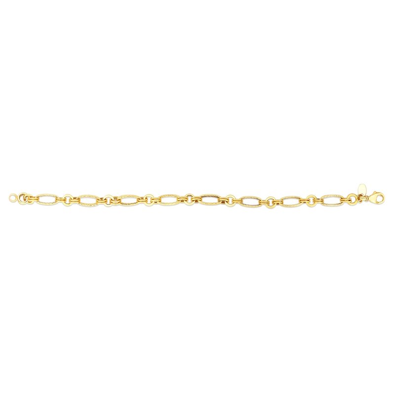14k 18" Oval Fancy Link Necklace
