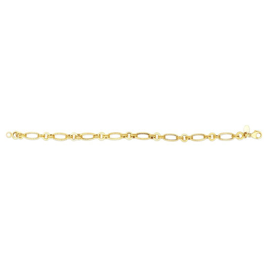 14k 18" Oval Fancy Link Necklace