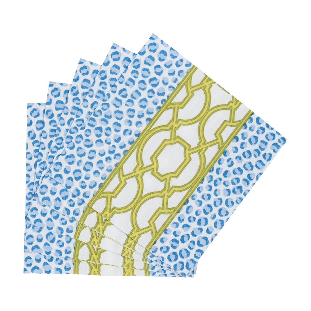 Knots And Spots Blue/green Napkin Cocktail