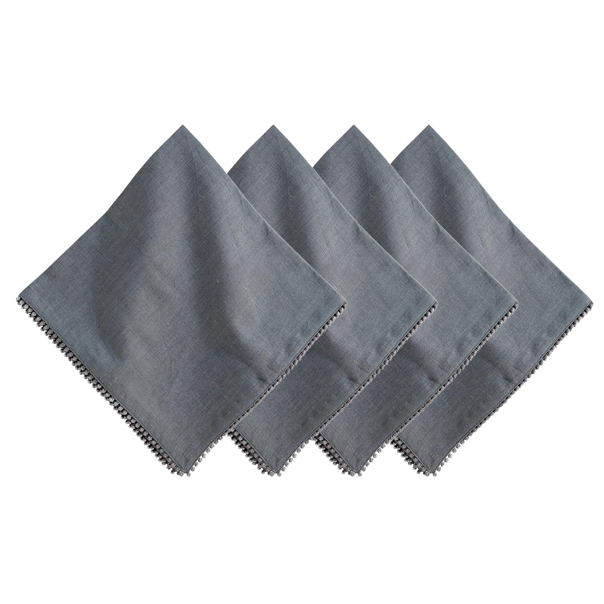 Berry Trim Napkin- Flint (Set of 4)