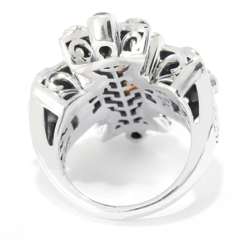 SS/18K Crisscross Opal Ring