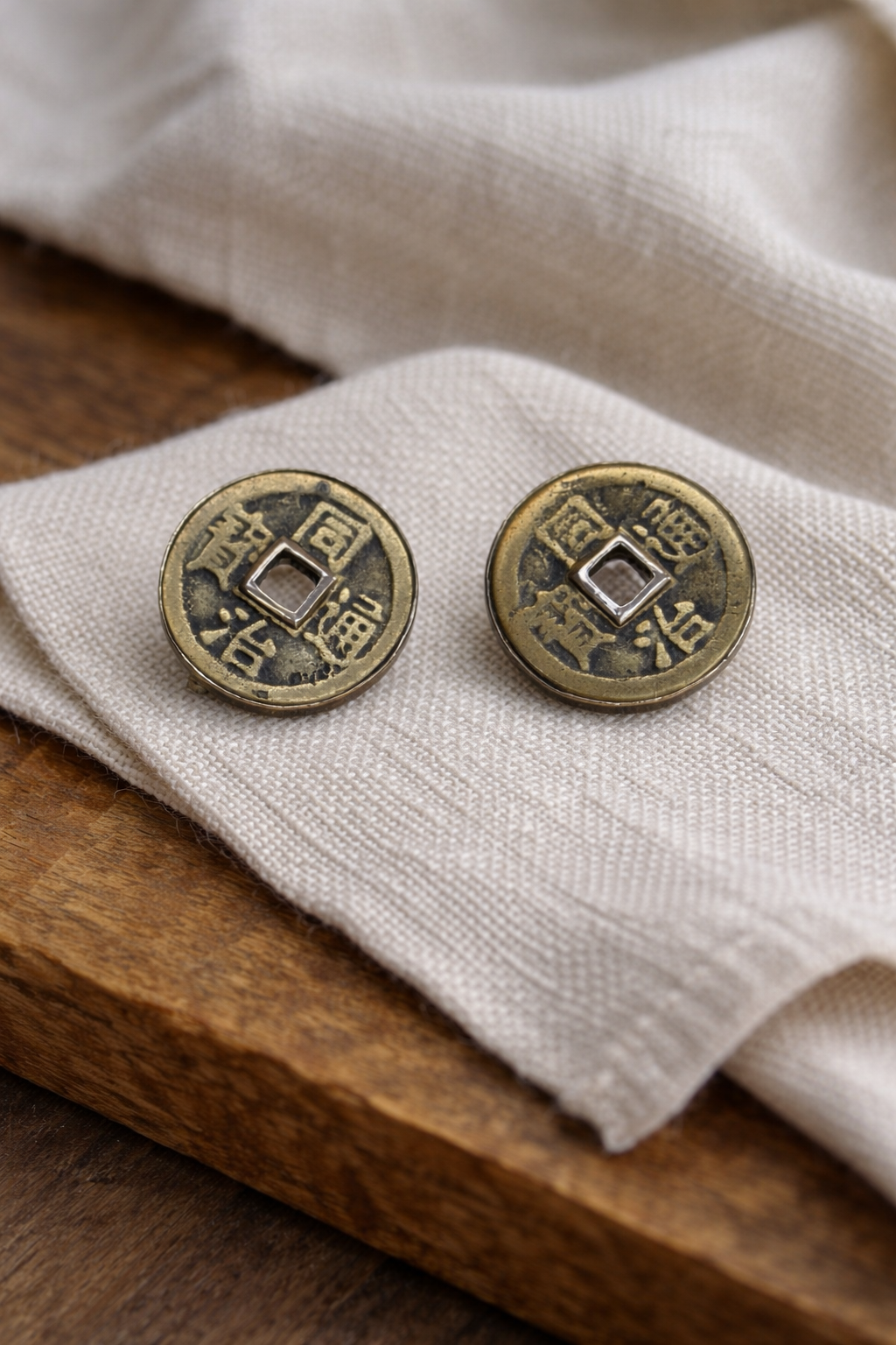 Coin Motif Earrings